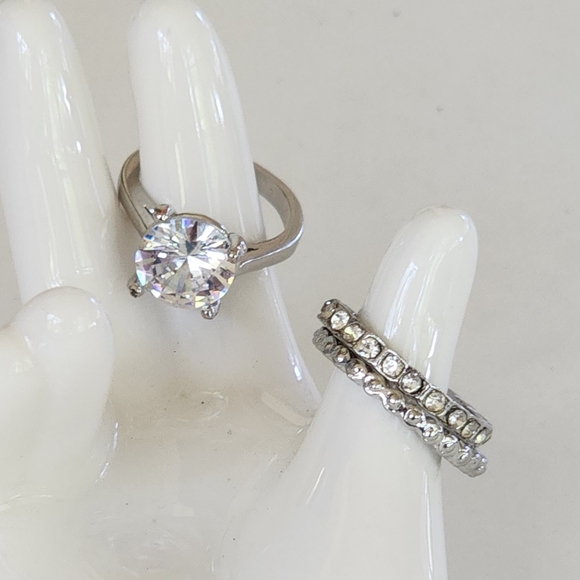 💍 Large Solitaire Gemstone Ring set - Picture 2 of 8